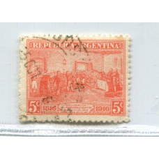 ARGENTINA 1916 FILIGRANA HEXAGONOS HORIZONTALES U$ 10
